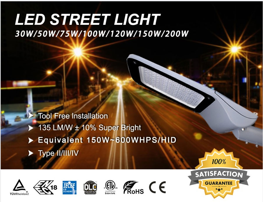 High Efficiency LED Outdoor Street Light